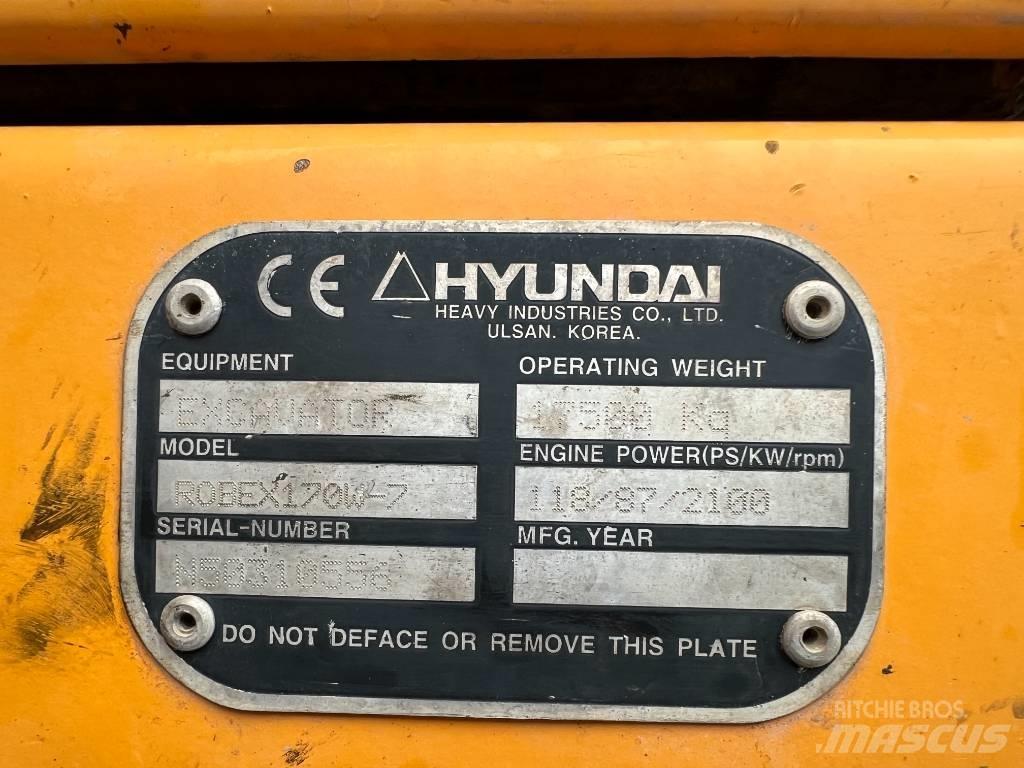 Hyundai R 170W-7  휠 굴삭기