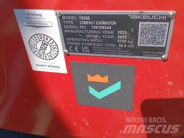 Takeuchi TB 260 소형 굴삭기 7톤 미만