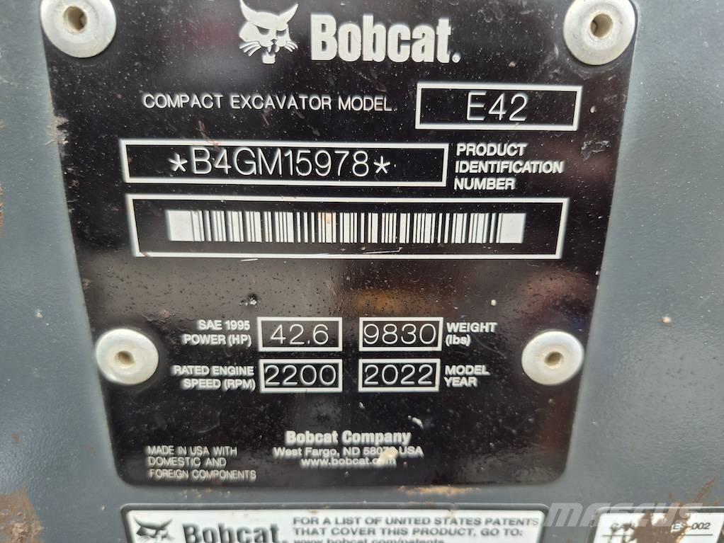 Bobcat E 42 소형 굴삭기 7톤 미만
