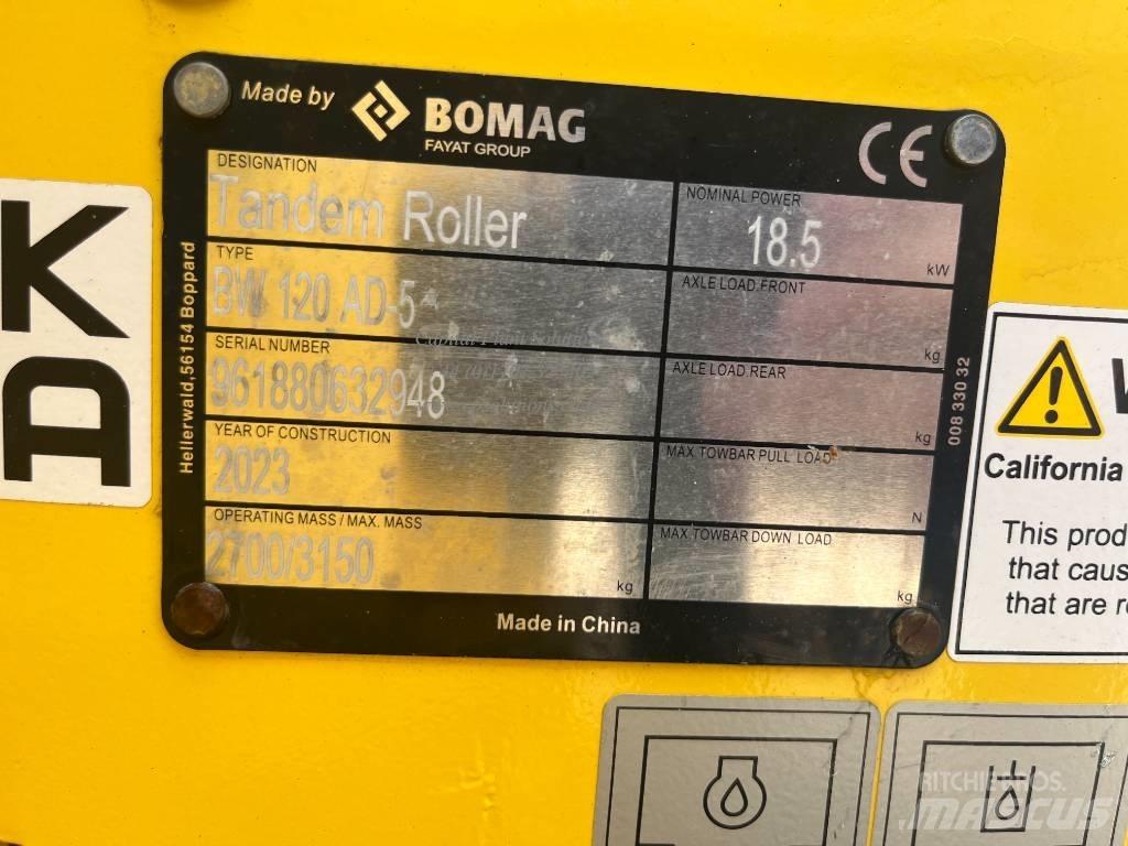 Bomag BW 120 AD-5 트윈 드럼 롤러