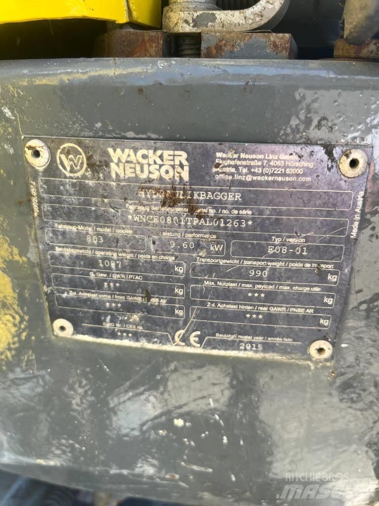 Wacker Neuson 803 RD 소형 굴삭기 7톤 미만