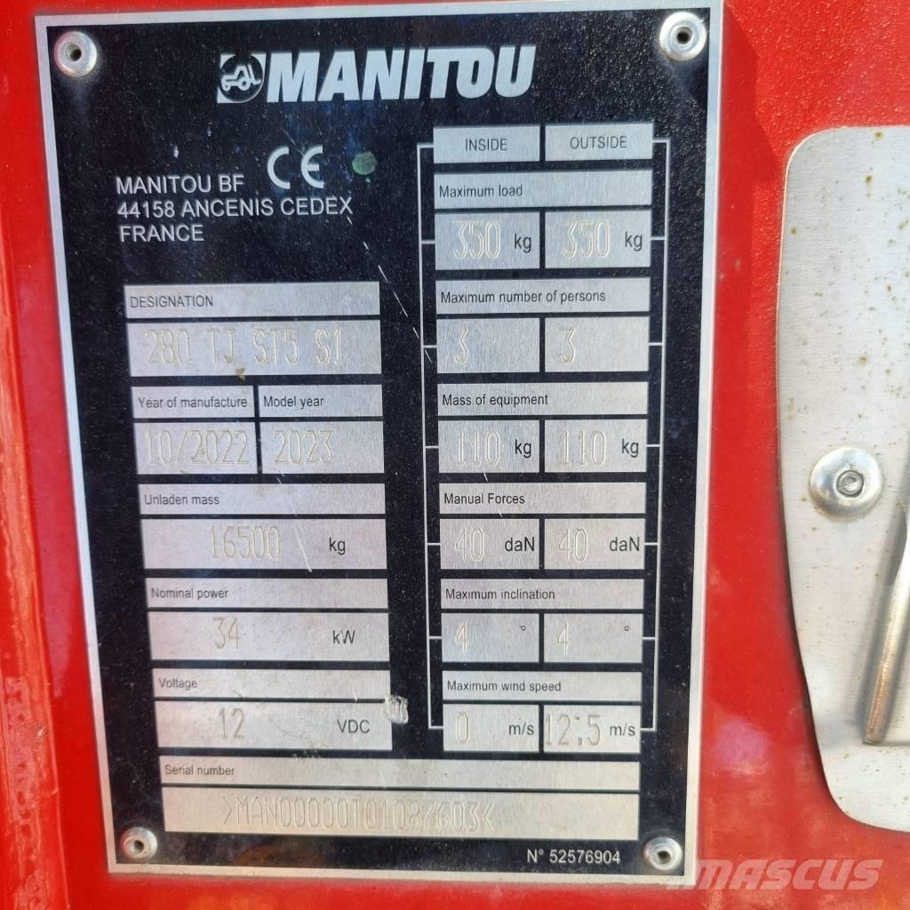Manitou 280 TJ 견인식 전동이동 리프트