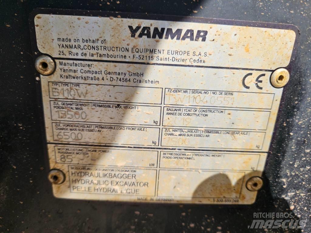 Yanmar B 110 W 백호로더