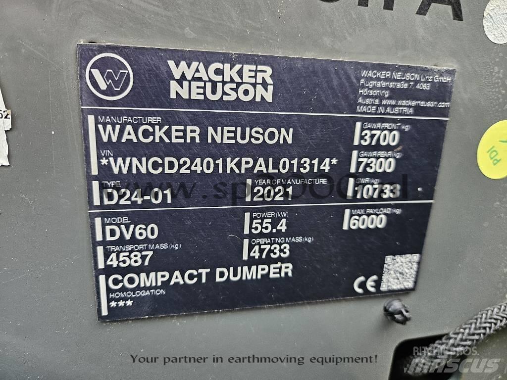 Wacker Neuson DV 60 건설현장 덤프트럭