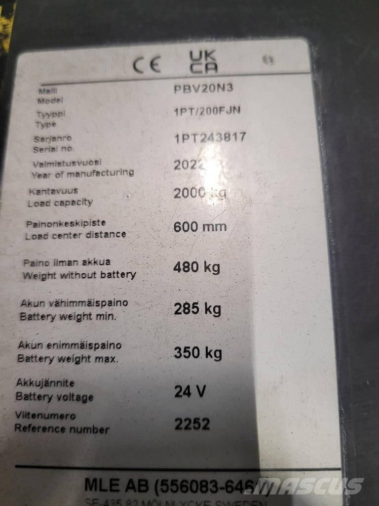 Mitsubishi PBV 20 N3 로우 리프터(승강대 포함)