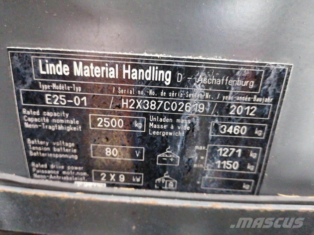 Linde E25-01 전동 지게차
