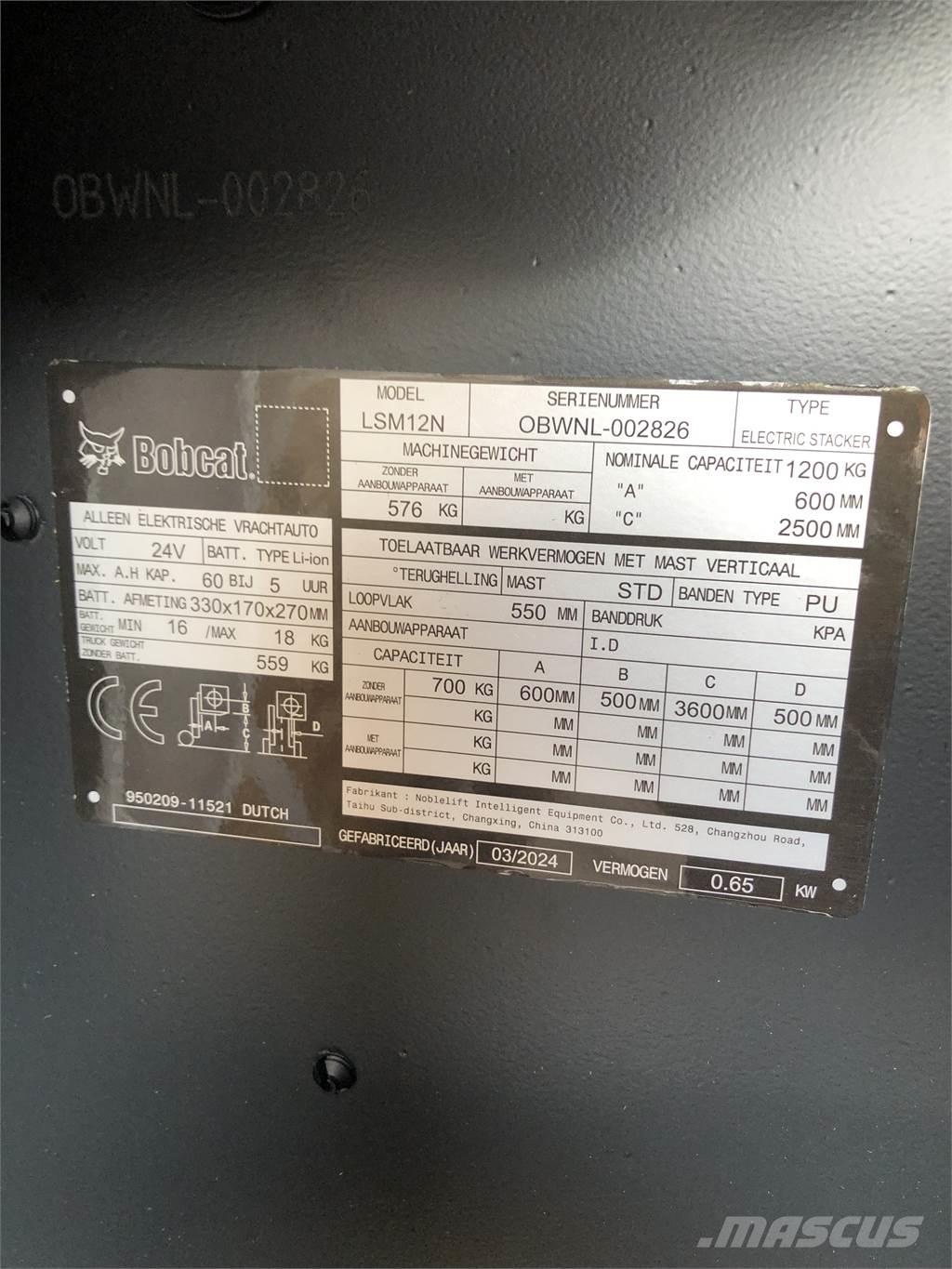 Bobcat LSM12N 포크리프트
