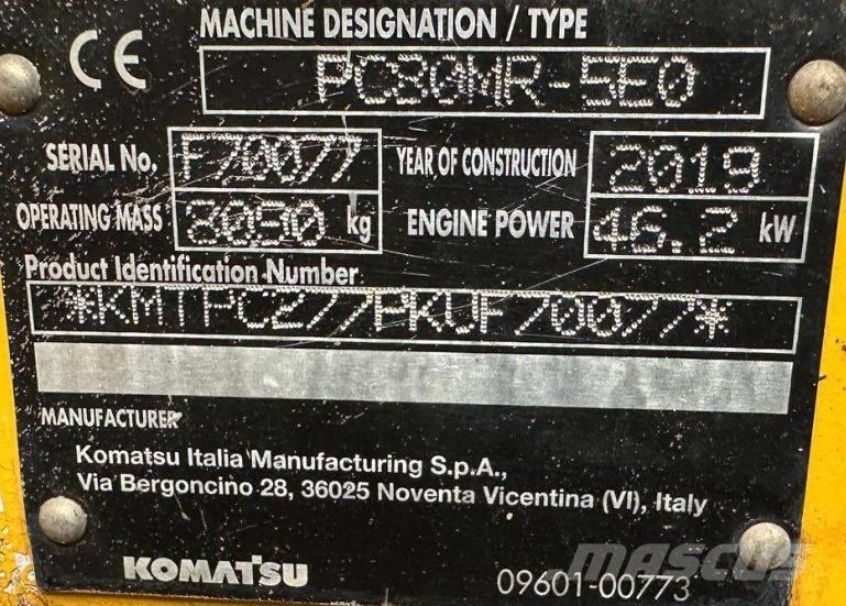 Komatsu PC 80 MR-5EO 중형굴삭기 7톤-28톤