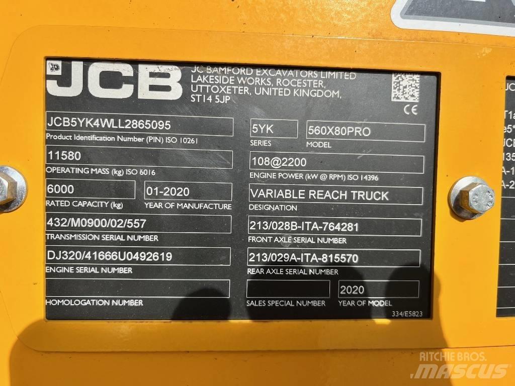 JCB 560-80 AGRI PRO 텔러 핸들러