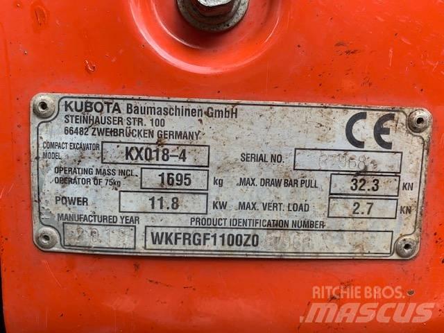 Kubota KX 018-4 소형 굴삭기 7톤 미만