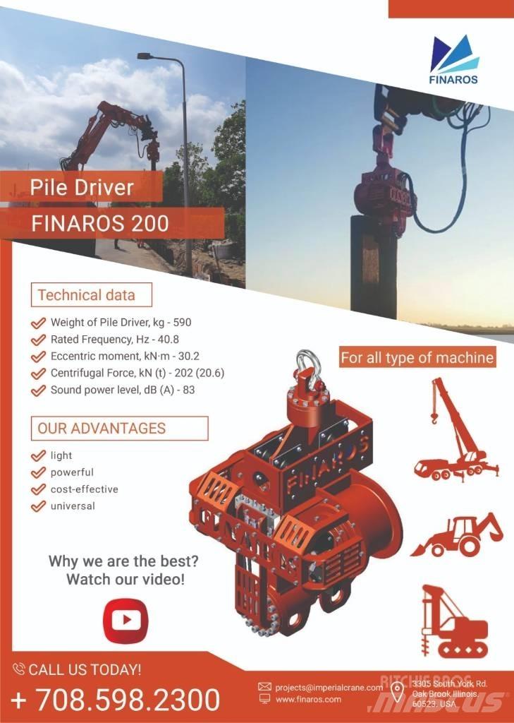  Finaros FR200 유압 파일 해머