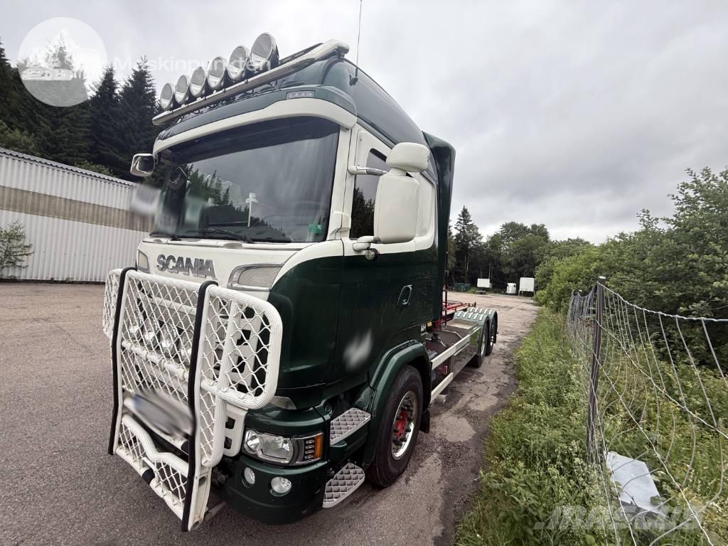 Scania R 520 LB 훅 리프트 트럭