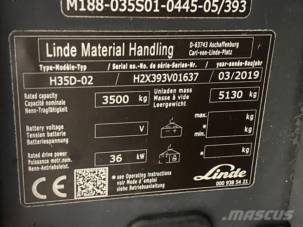 Linde H35D-02 디젤 지게차