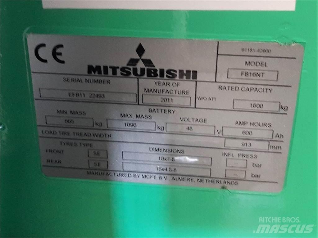 Mitsubishi FB16NT 전동 지게차