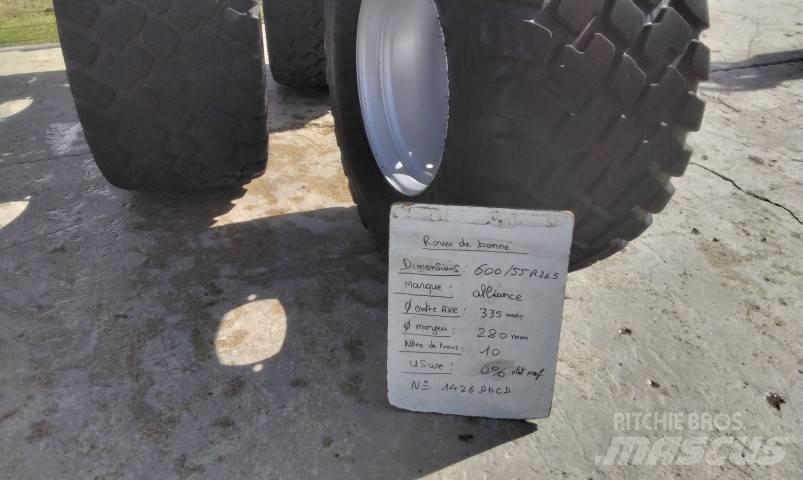 Alliance 600/55R26.5 타이어, 휠 및 림