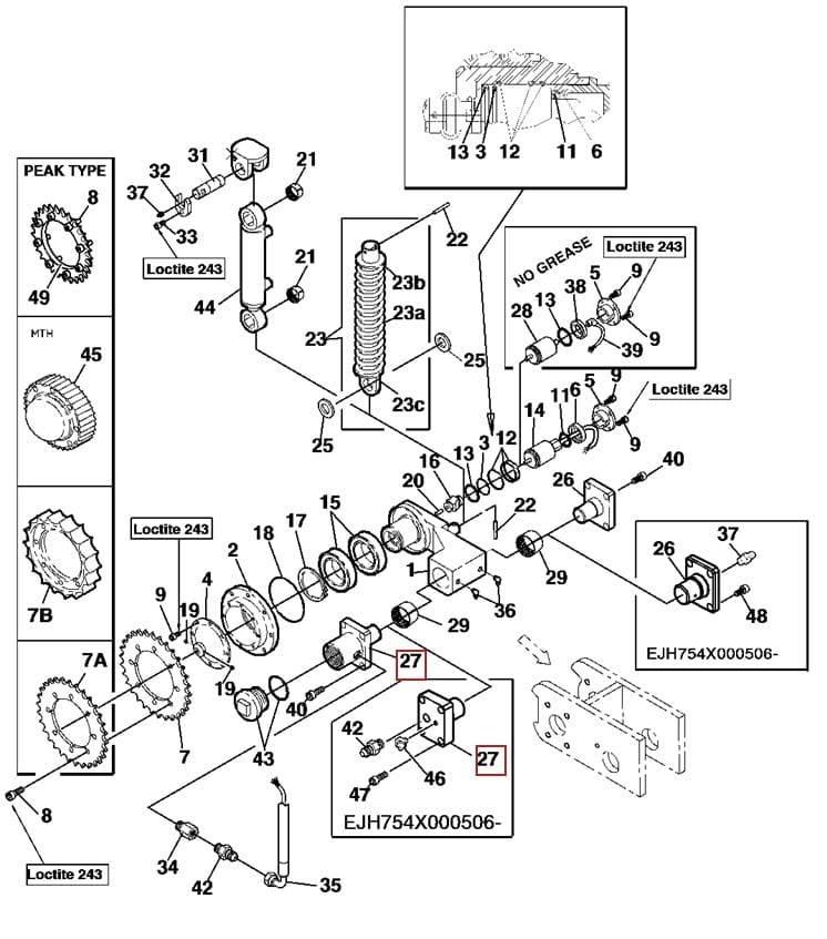  Sworzeń F063515 하비스터 헤드