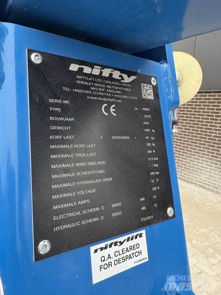 Niftylift 120t 트레일러 탑재 고소작업대