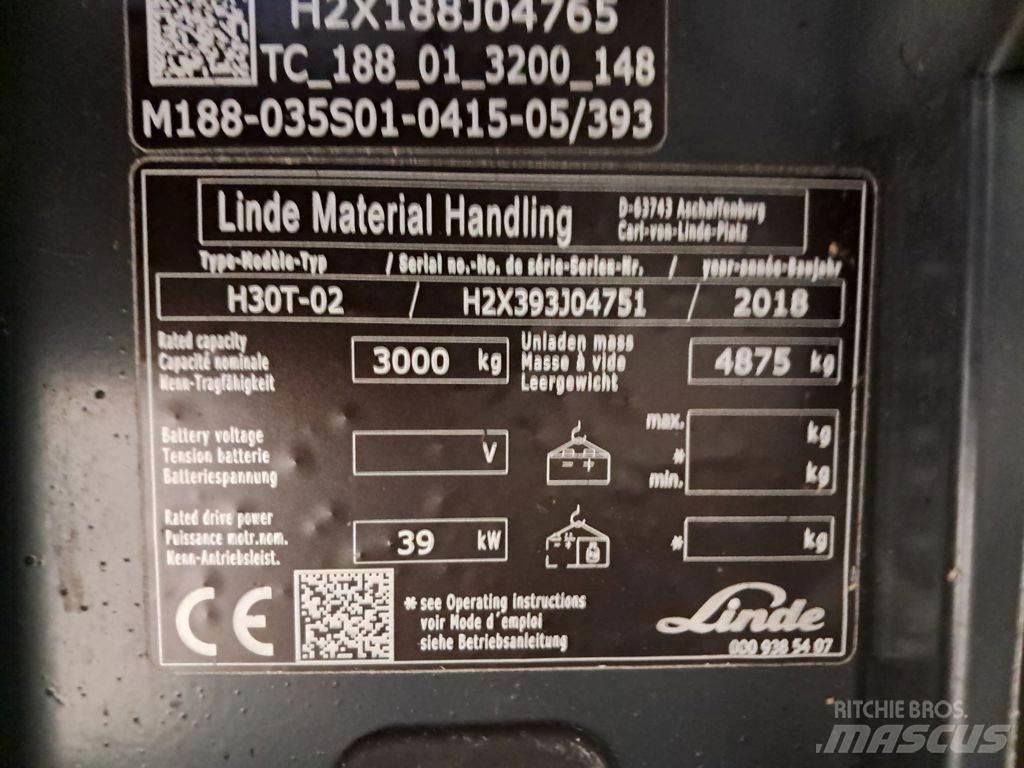 Linde H30T-02 LPG 지게차