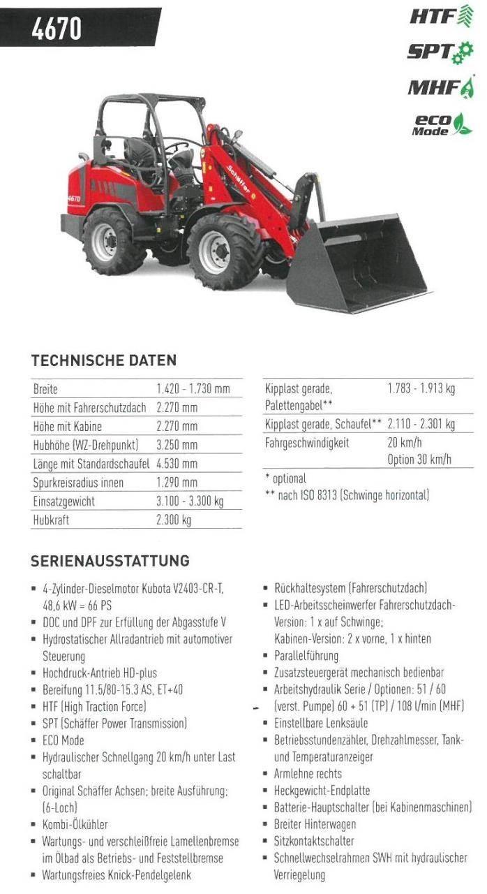 Schäffer 4670 미니 로더