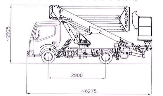 Skyking E209PX 트럭 탑재 고소작업대