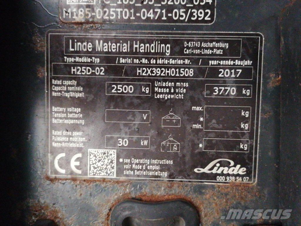 Linde H25D-02 디젤 지게차