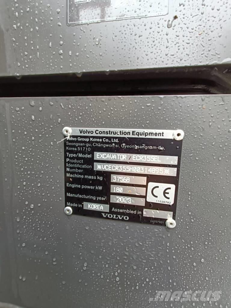 Volvo ECR 355 EL 대형 굴삭기 29톤 이상