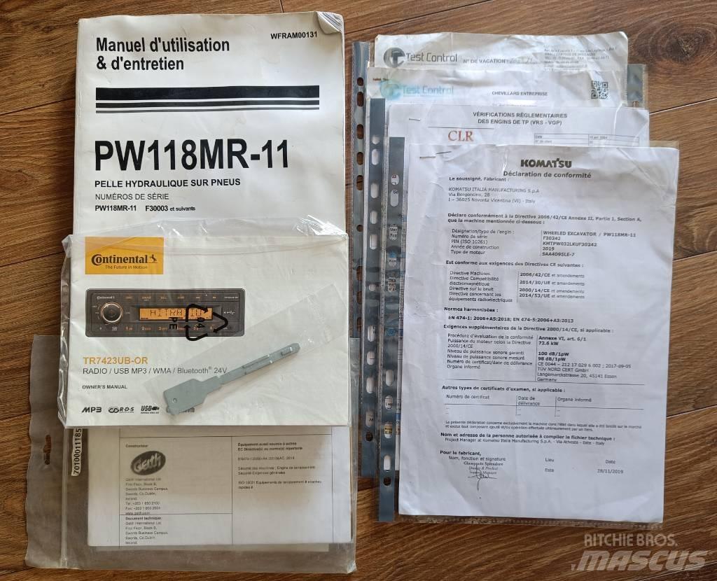 Komatsu PW118 MR-11  휠 굴삭기
