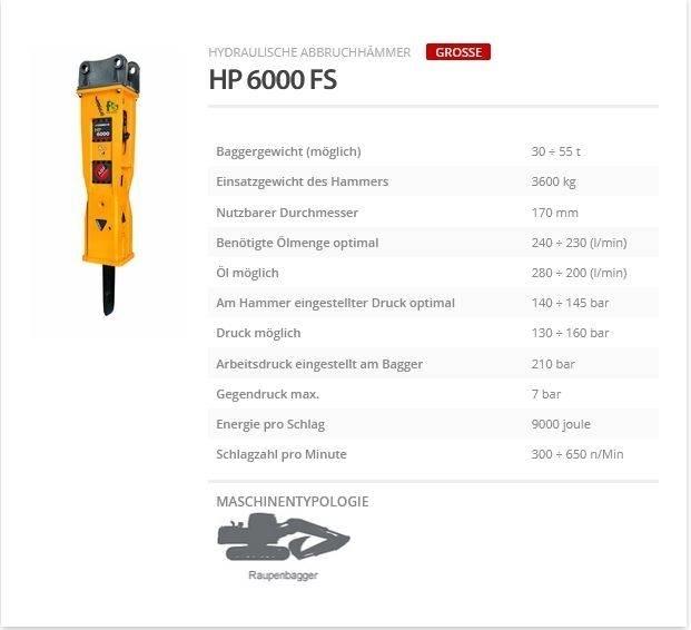 Indeco HP 6000 FS 브레이커