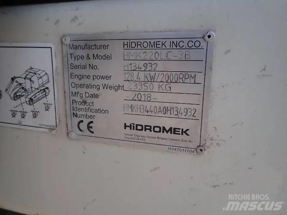 Hidromek HMK 220LC 대형 굴삭기 29톤 이상