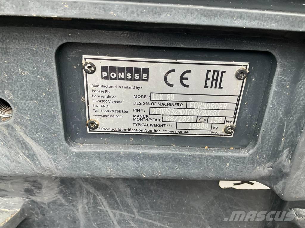 Ponsse ELK 8W 원목 포워더