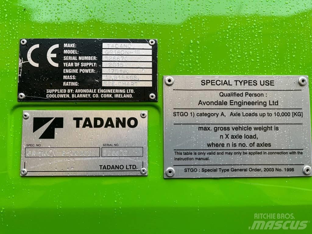 Tadano GR 160 n3 R/T 크레인