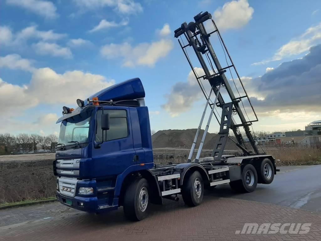 DAF cf85.480 8x2 훅 리프트 트럭