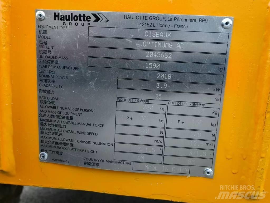 Haulotte OPTIMUM 8 가위형 리프트