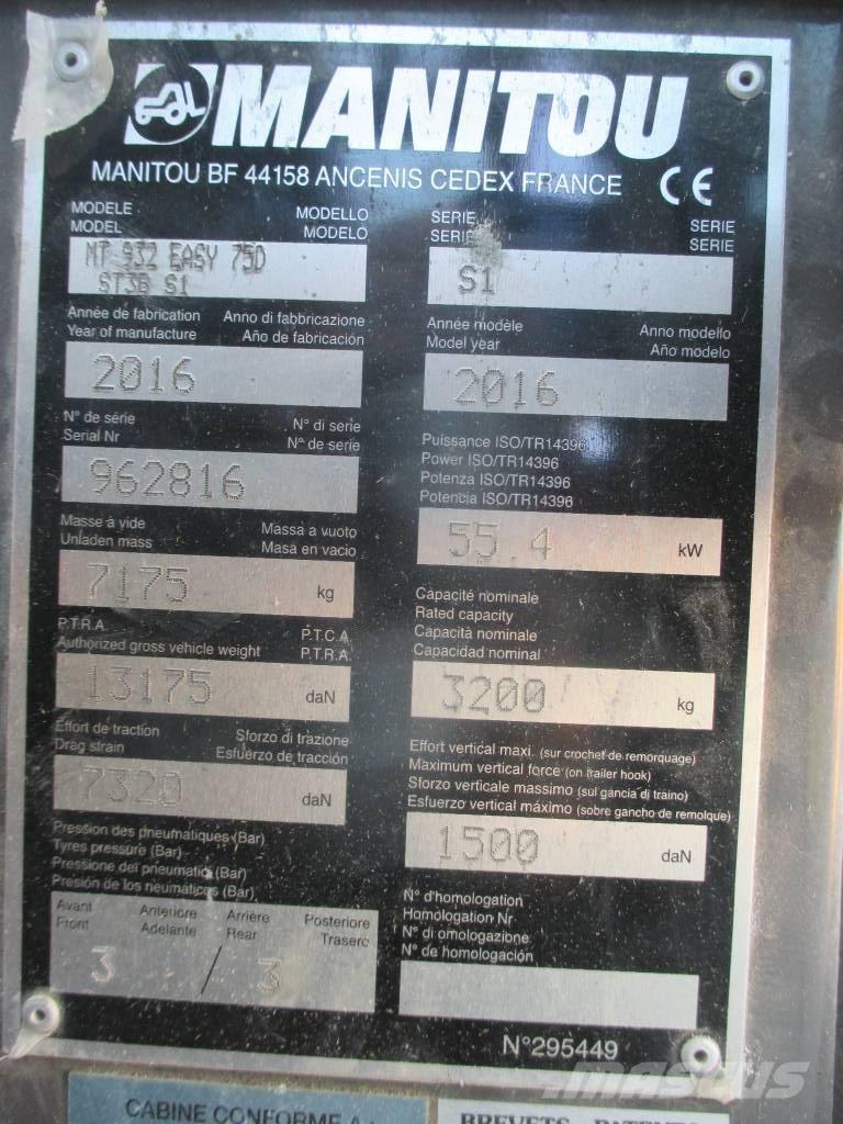 Manitou MT 932 텔러 핸들러