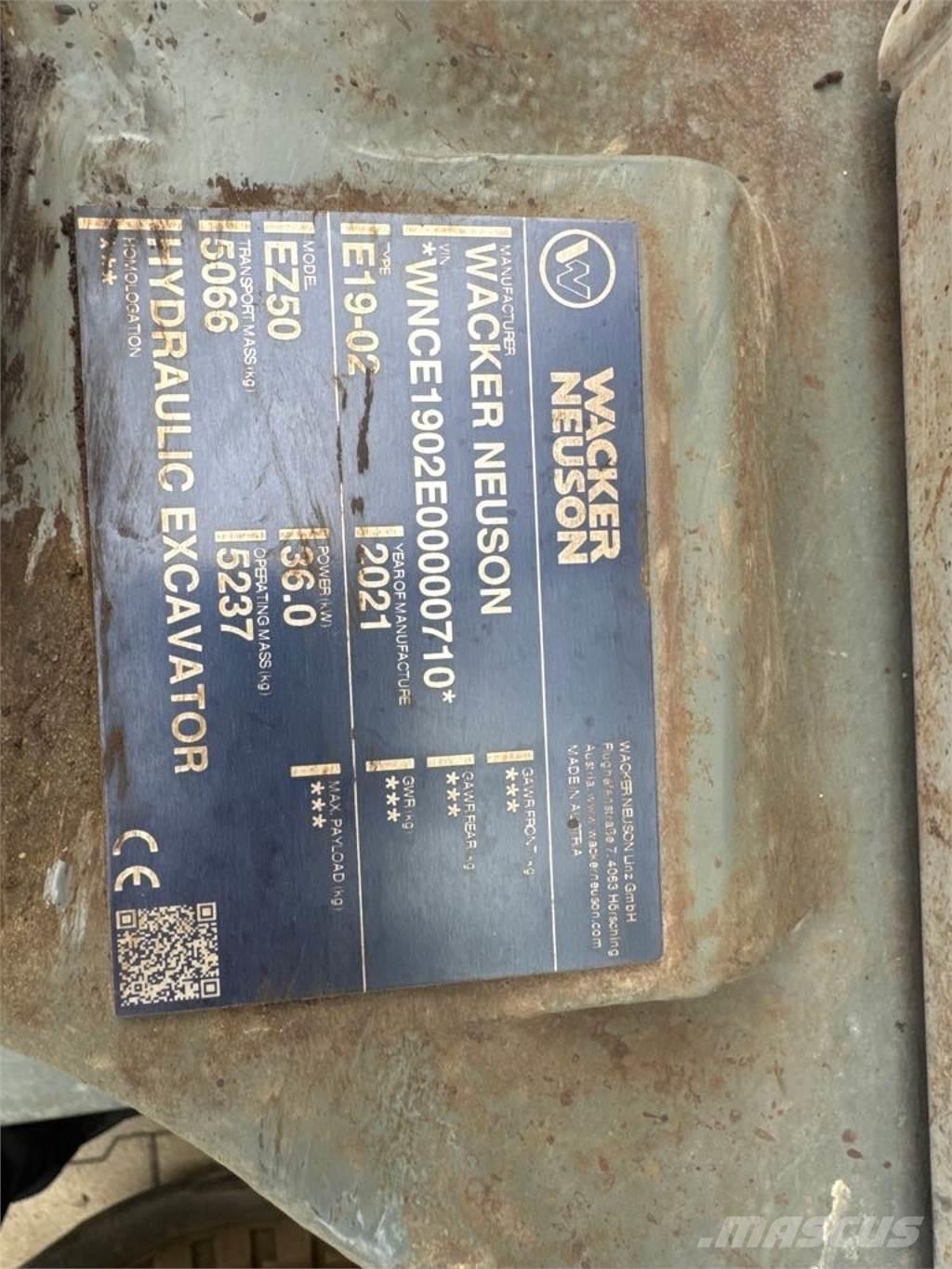 Wacker Neuson EZ50 대형 굴삭기 29톤 이상