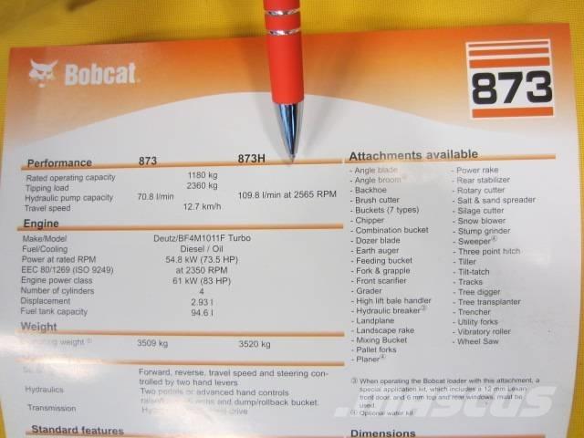 Bobcat 873 HF  스키드로더