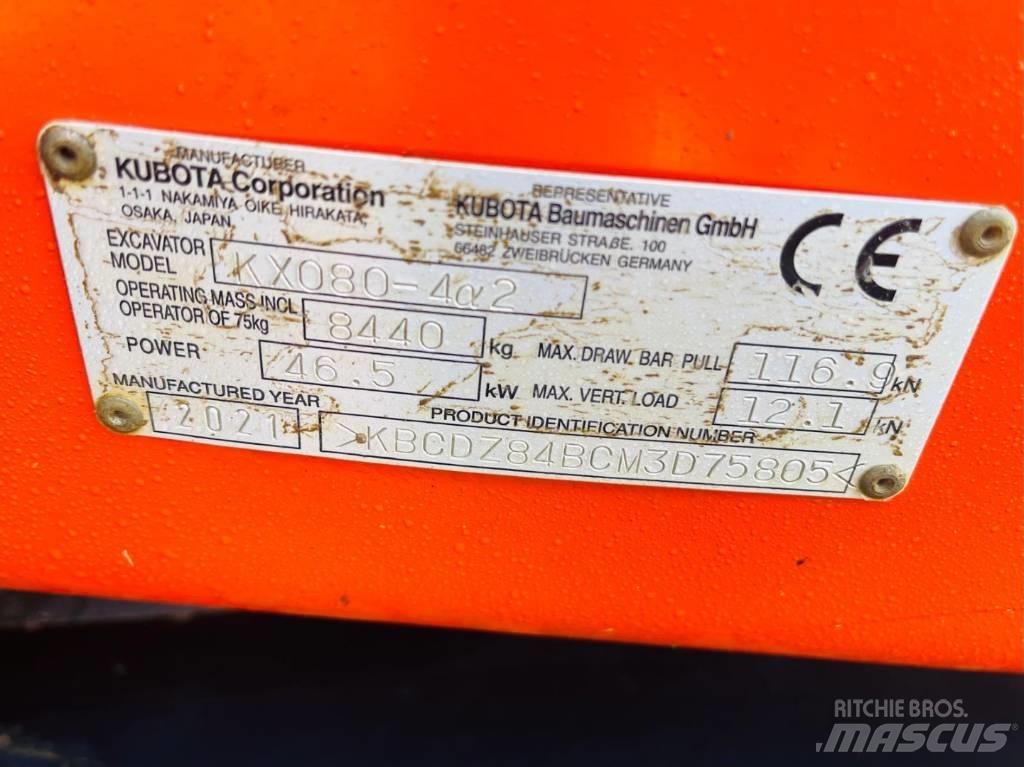 Kubota KX 080-4 중형굴삭기 7톤-28톤
