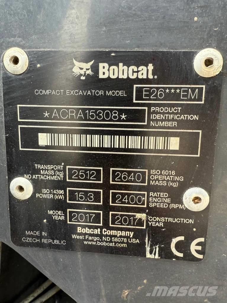 Bobcat E 26 EM 소형 굴삭기 7톤 미만