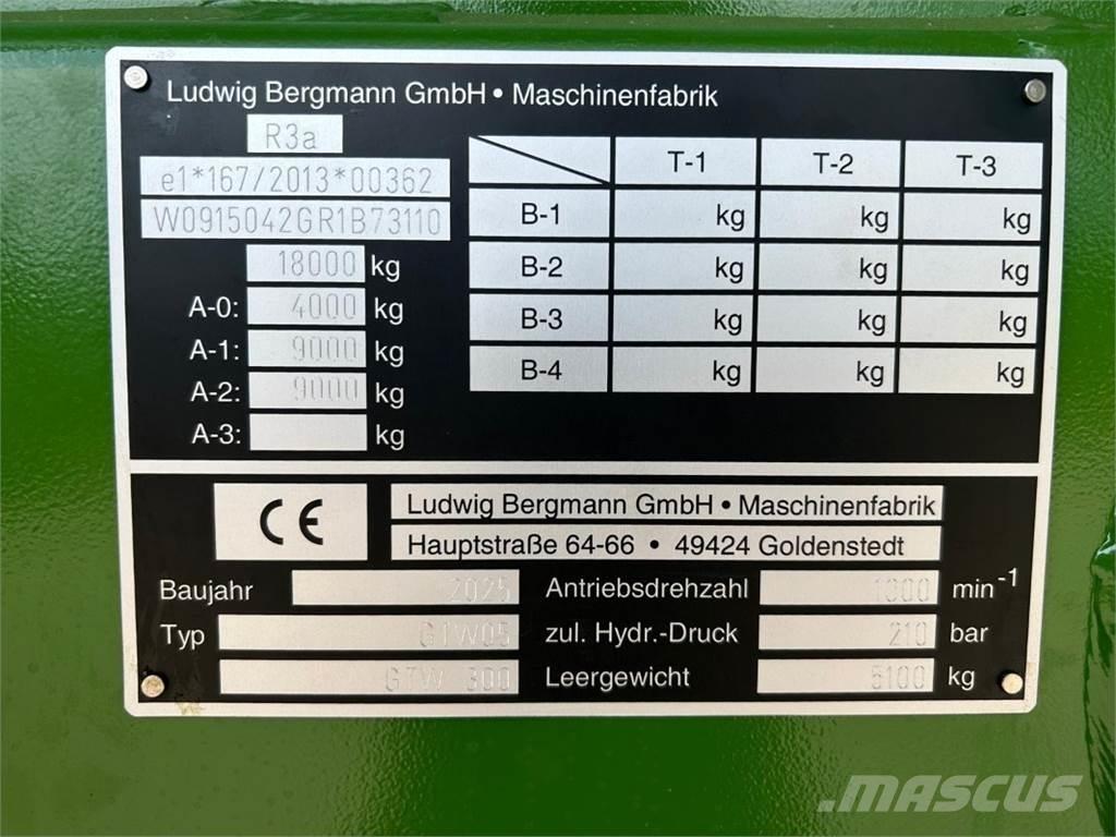 Bergmann GTW 300 자동 적재 트레일러