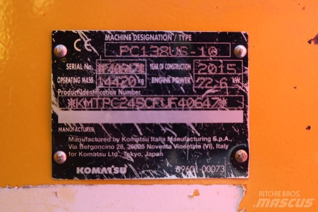 Komatsu PC138US-10 대형 굴삭기 29톤 이상