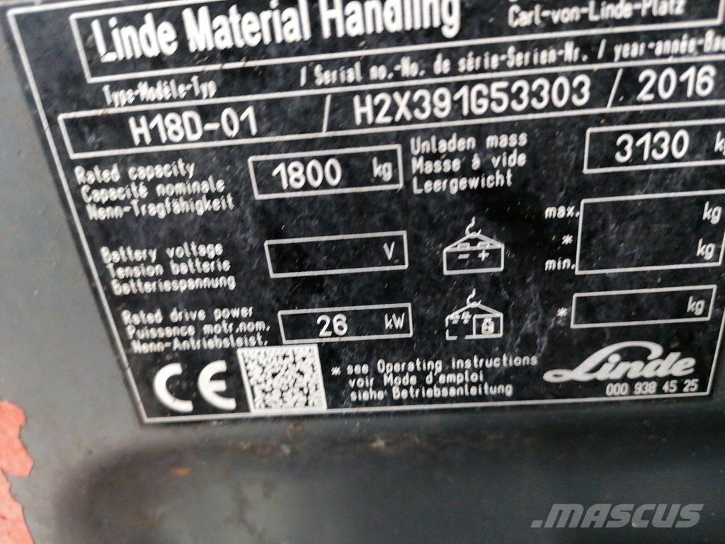 Linde H18D-02 디젤 지게차