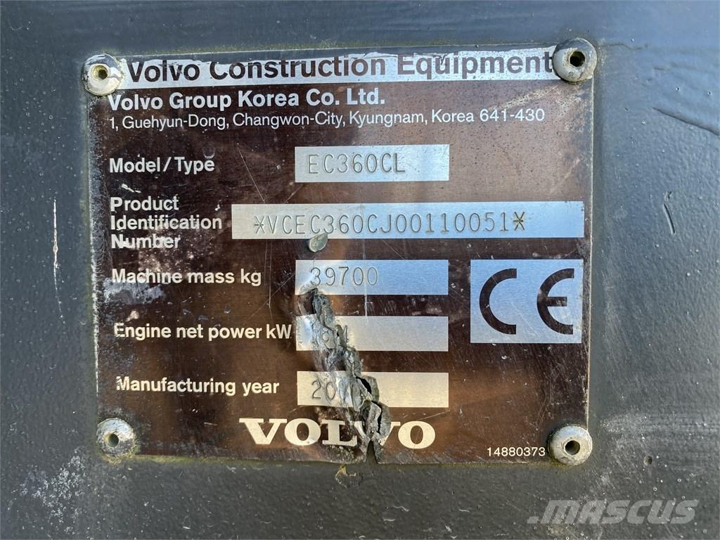 Volvo EC 360 C L 대형 굴삭기 29톤 이상