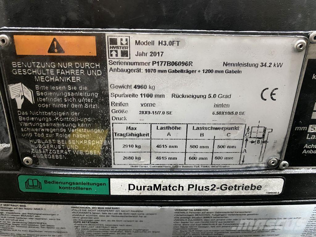 Hyster H3.0FT 디젤 지게차