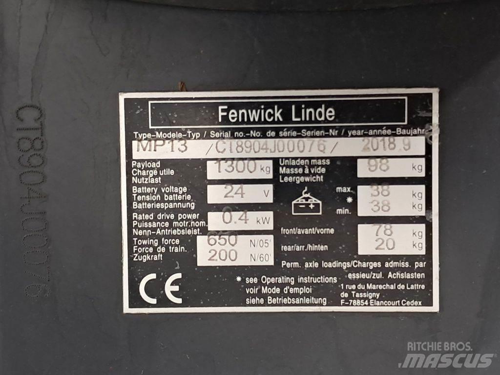Linde MP13 핸드파레트 트럭