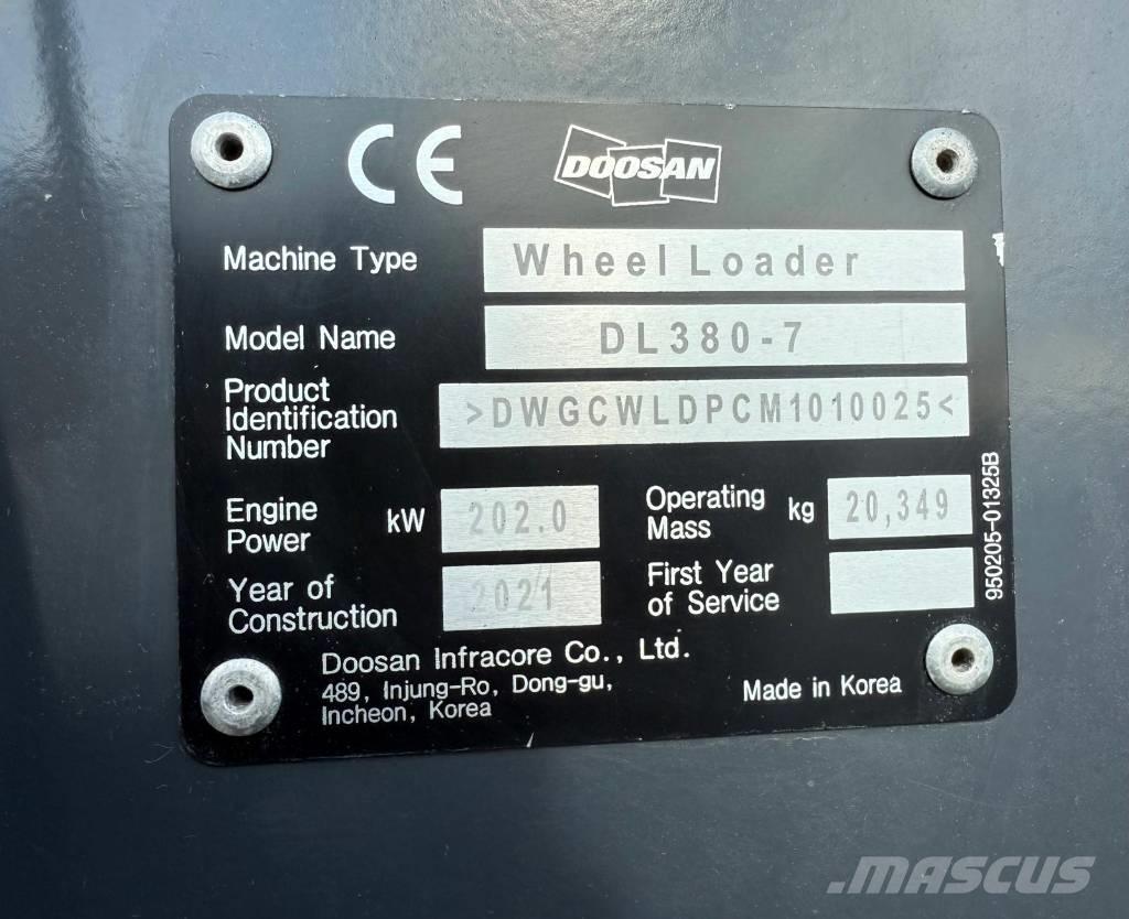 Doosan DL 380-7  휠로우더