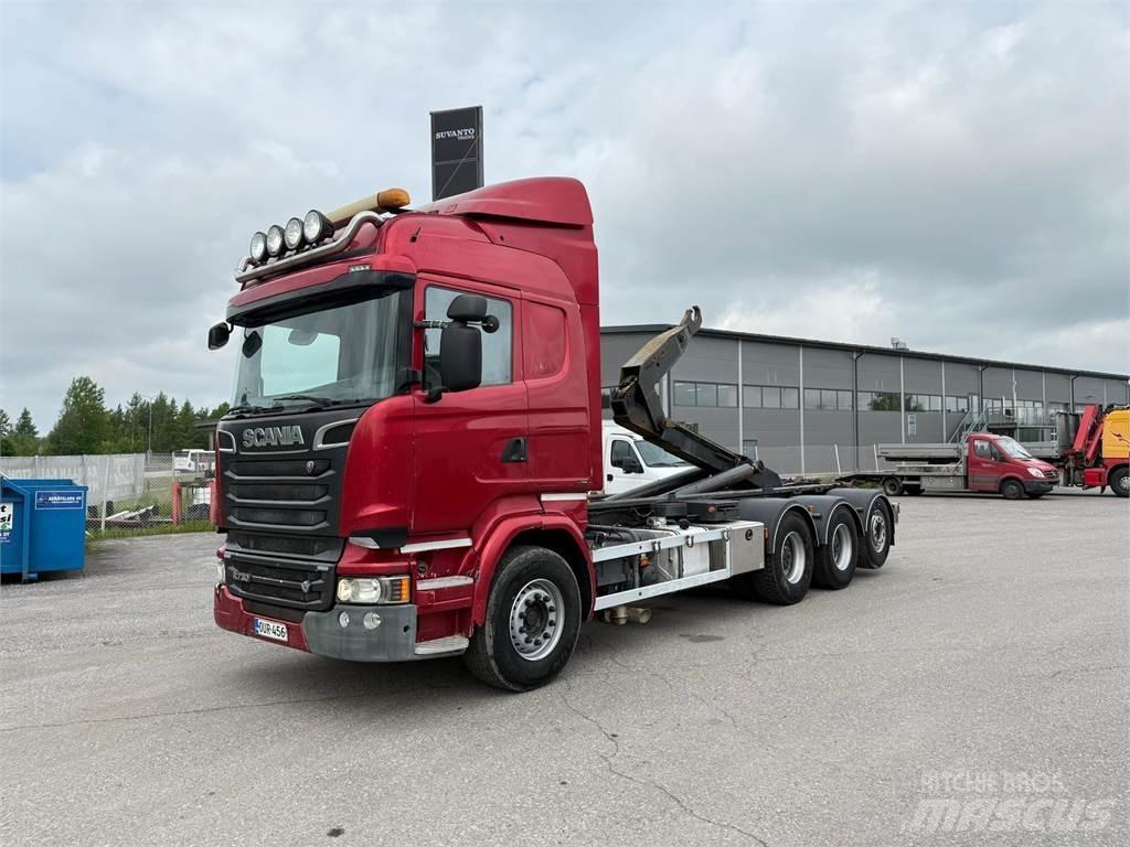 Scania R730 8x4 훅 리프트 트럭