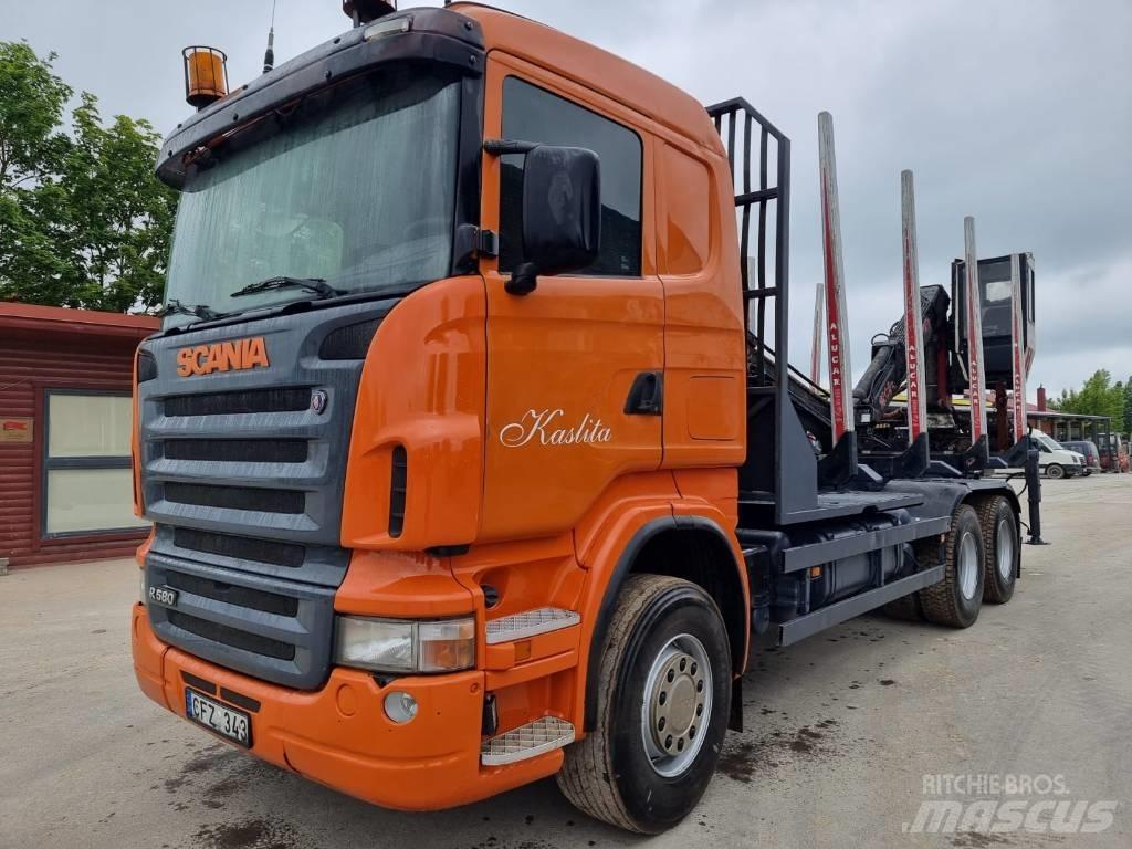Scania R 580 목재 트럭