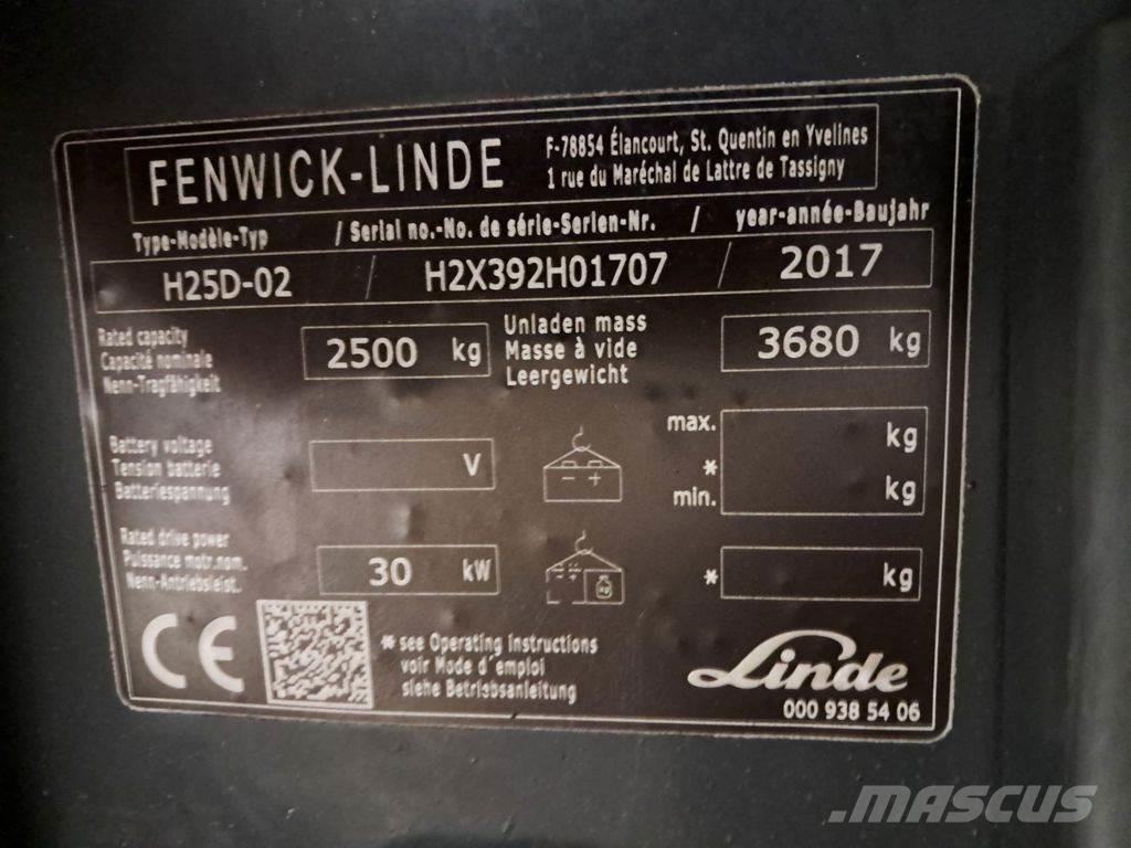 Linde H25D-02 디젤 지게차