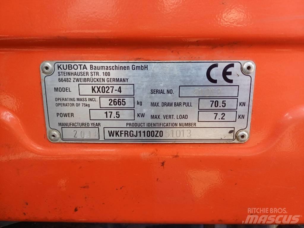 Kubota KX027-4 소형 굴삭기 7톤 미만