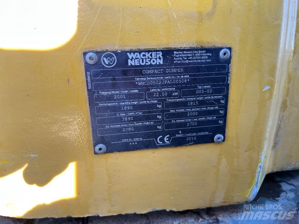 Wacker Neuson 2001 건설현장 덤프트럭